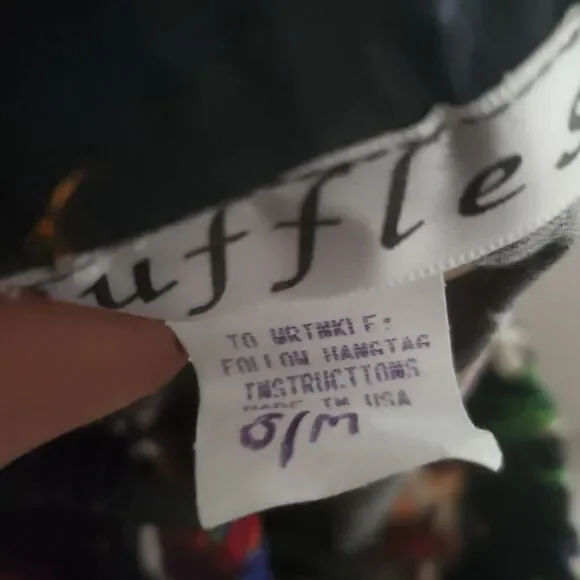 Ruffles Vintage Wolf Pack Print Womens Long Skirt S/M - Picture 9 of 9